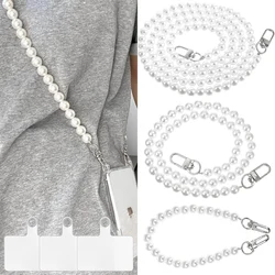 Universal Cell Phone Pearl Chain Anti Lost Phone Wrist Strap Necklace Chain Shoulder Crossbody Lanyard with Tether Patches