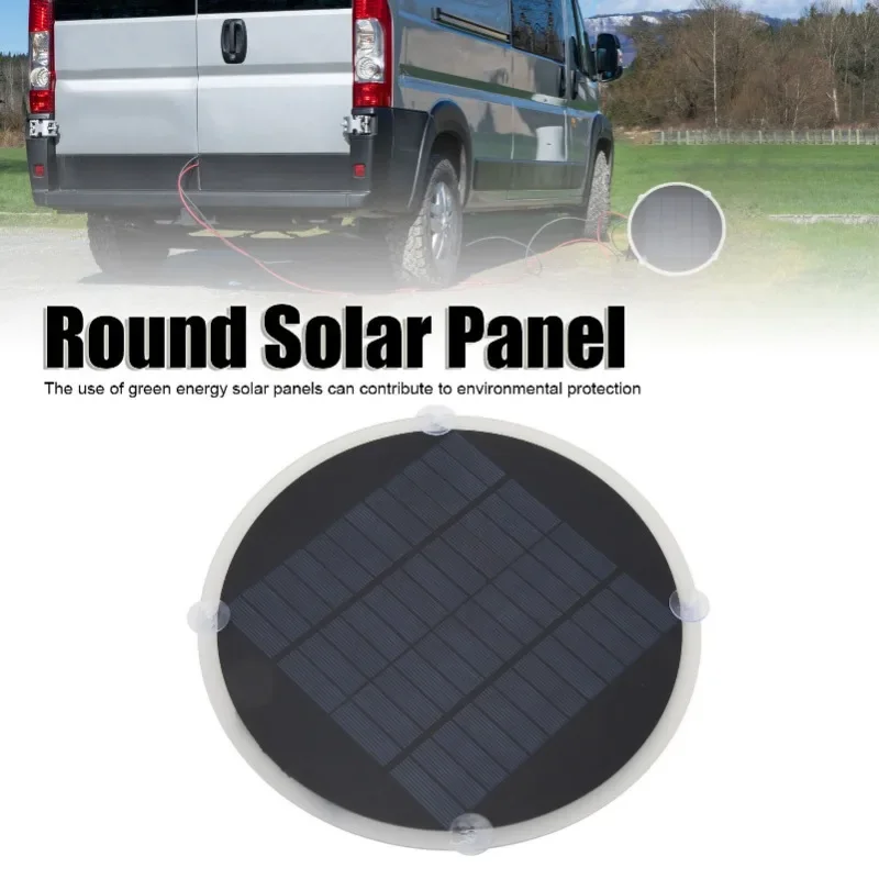 Single Crystal Circular Solar Panel Outdoor Portable Charging 20W5V Dual USB Voltage Regulator Charged with Bottle Clamp