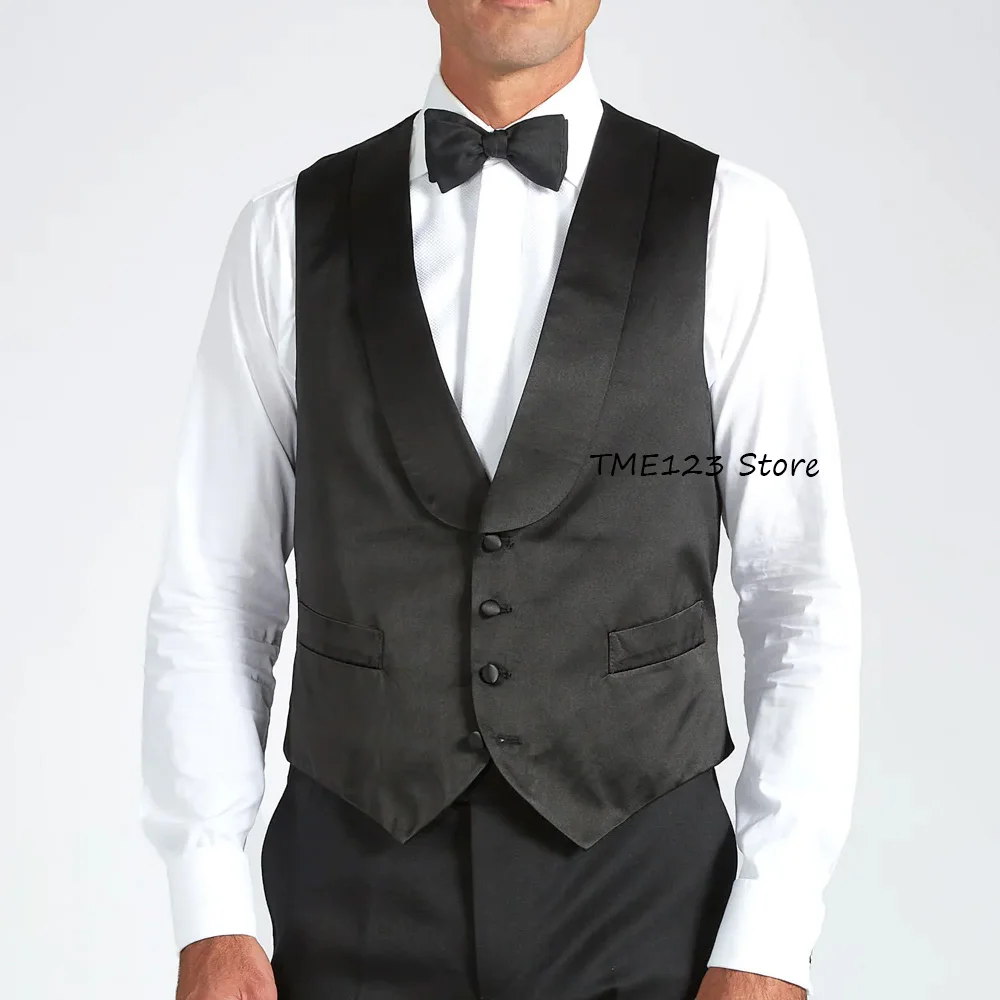 

Suit Vest for Men's Suit Casual Satin Fabric Single-breasted Suitable for Formal Occasions Stylish Shawl Collar Man Elegant