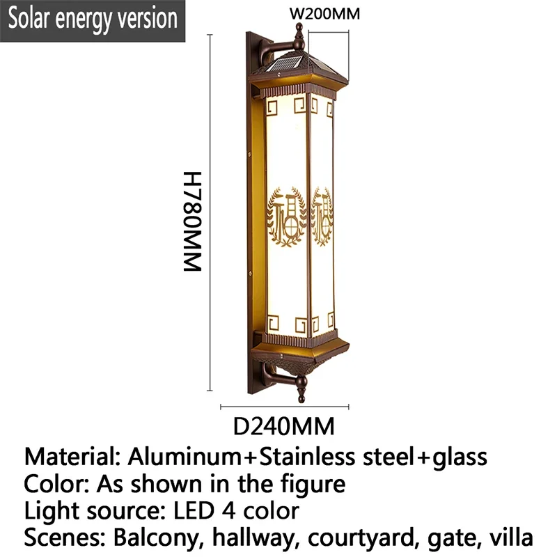 TEMOU Contemporary Solar Outdoor Wall Lamps Simplicity Waterproof Creative Balcony Hallway Courtyard Villa Gate Hotel