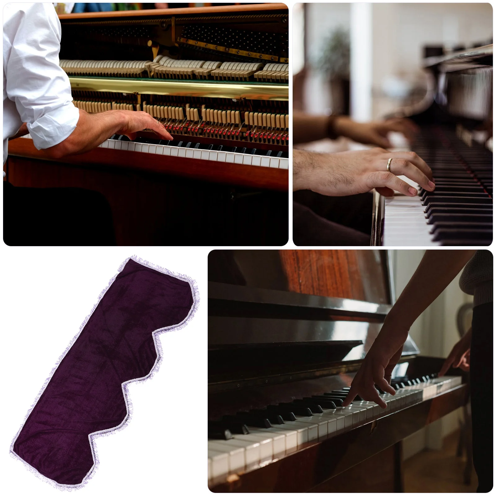 

Electric Piano Modern Elegant Instrument Protective Electrical Protector Golden Velvet Electronic