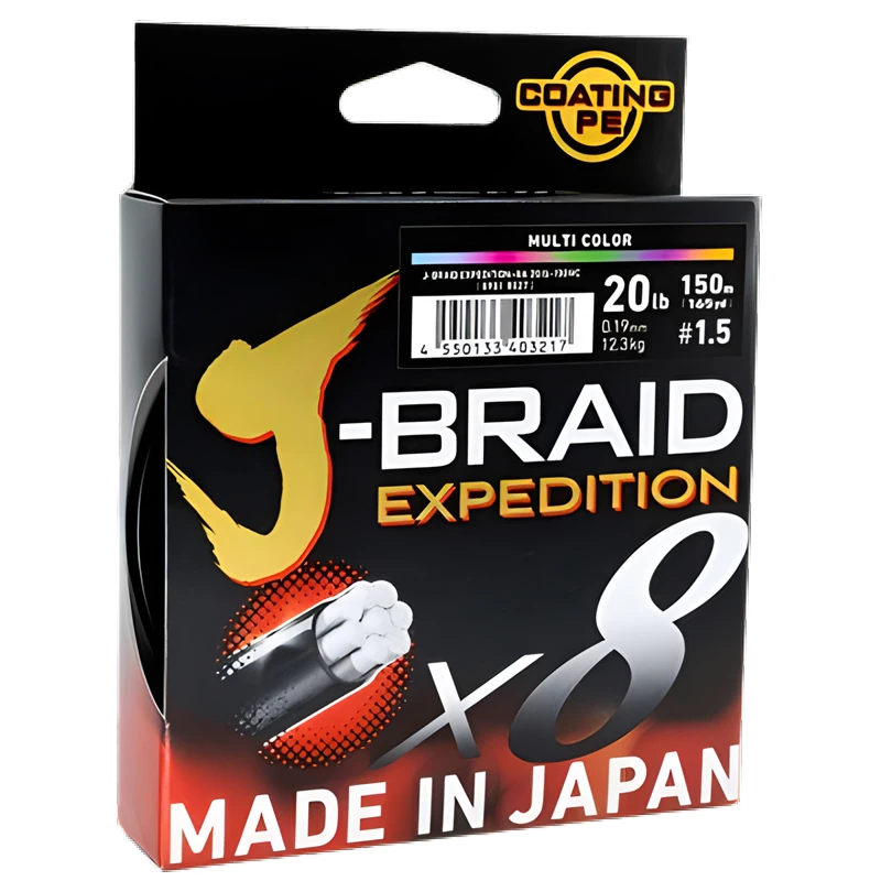 DAIWAPE J-BRAID EXPEDITION 8x Braid Fishing Line Super Strong 8 Strands Multifilament PE line 150M 300M Made In Japan