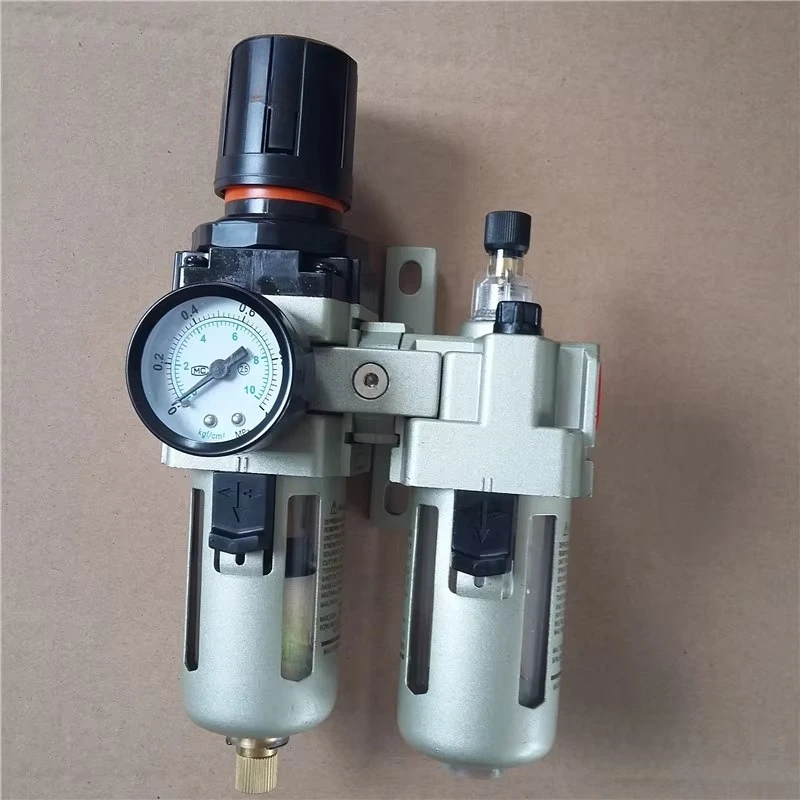 Pressure regulating fil-ter AW4000-04+AL4000-04 reducing valve oil water dual combination gas source trea-tment
