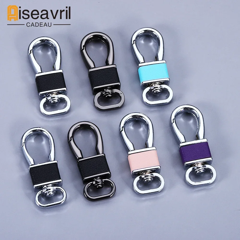 

1pcs/3pcs Leather Keychain Hook Stainless Steel KeyChain Buckle Car Key Rings for Women Fashion Key Accessory Keyrings Gifts