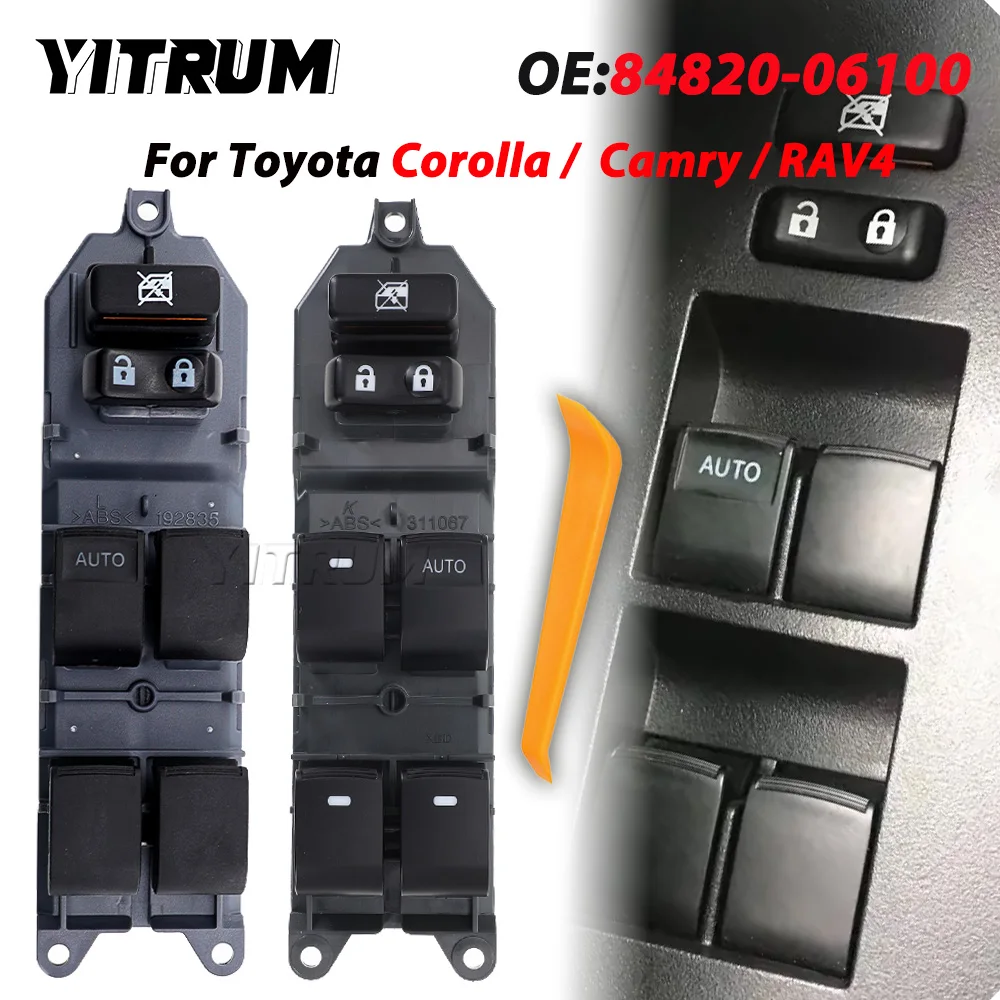 

YITRUM Power Window Switch Control Panel For Toyota Corolla Camry RAV4 2006 2007 2008-2011 2012 2013 2014 2015 84820-06100