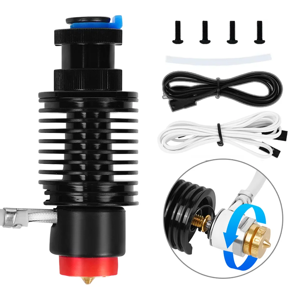 For E3D Revo Hotend Kit V6 Radiator Brass Nozzle Ceramic Heating Core 104Nt Thermistor for E3D Revo 3D Printer Parts