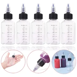 30-250ml Refillable Squeeze Pointed Mouth Bottles With Graduated Scale Plastic Empty Container Bottle for Tattoo Pigment Ink