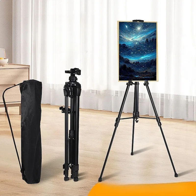 Metal Iron Easel Adjustable Art Display Stand Large Hand Crank Bracket Oil Painting Frame Portable Tripod