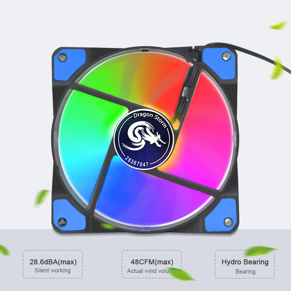 CPU Cooling RGB Silent Fan 120*120*25MM Chassis PC Accessories 120mm Gamer Computer Case 12V image 4