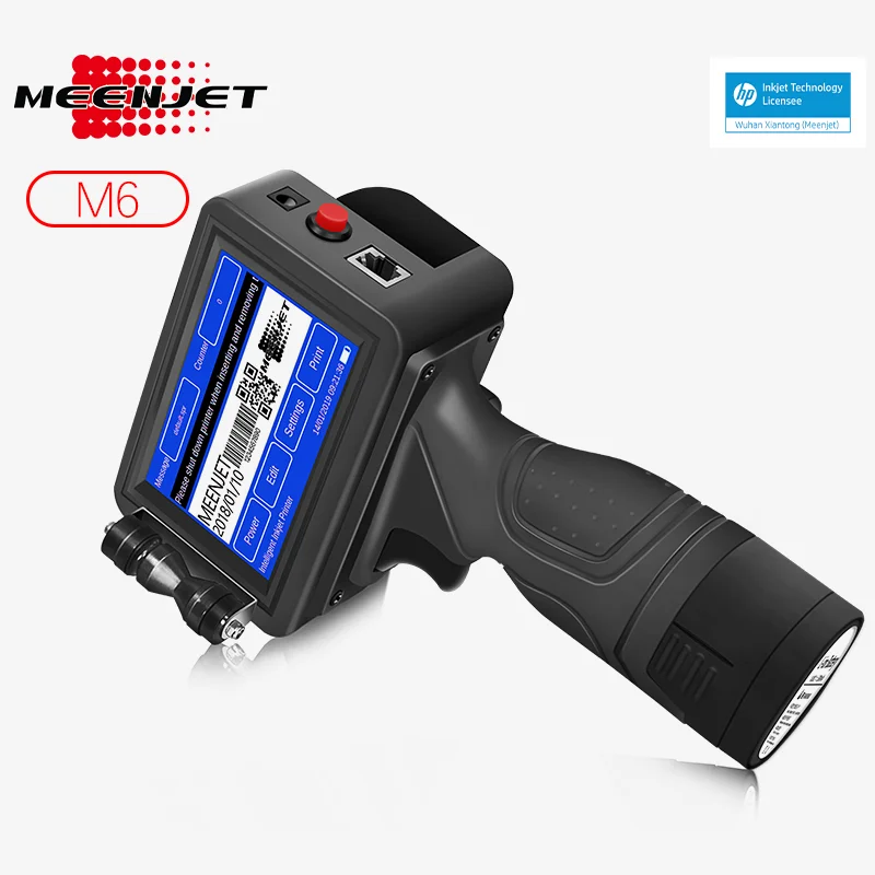 

Meenjet M6 Handheld Inkjet Printer for Date code,barcode,QRcode,Serial Number code,image printing