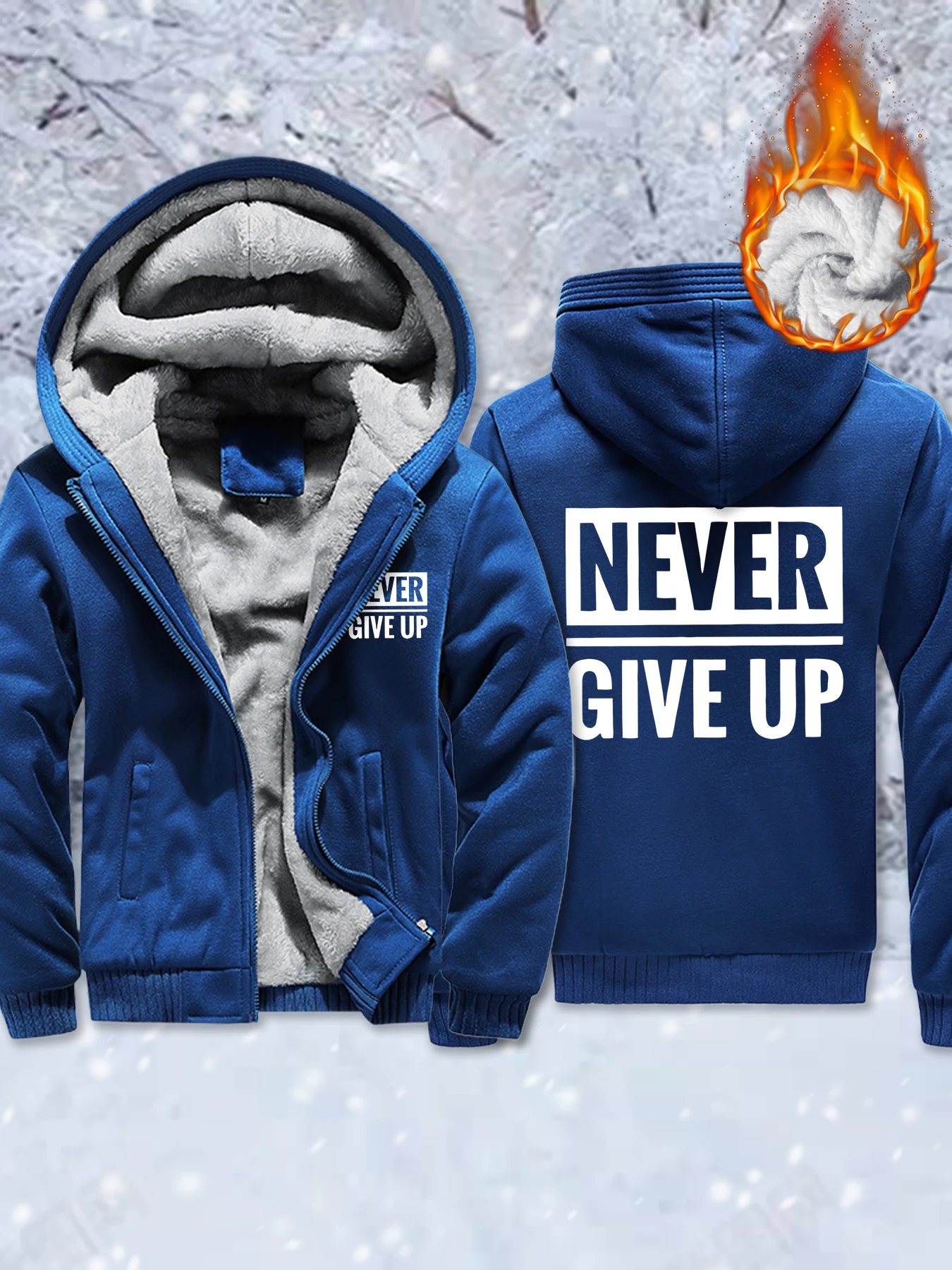 أبدا ترك نمط الرجال رشاقته معاطف كبيرة الحجم سترات كاجوال الصوف مريحة سستة هوديس الشتاء أزياء الشارع الشهير #1