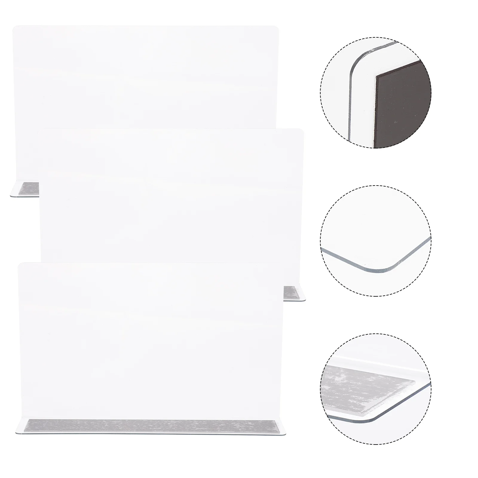 

3 Pcs Extra Tall Shelf Dividers Supermarket Sorting Baffle Rack Clear for Closets