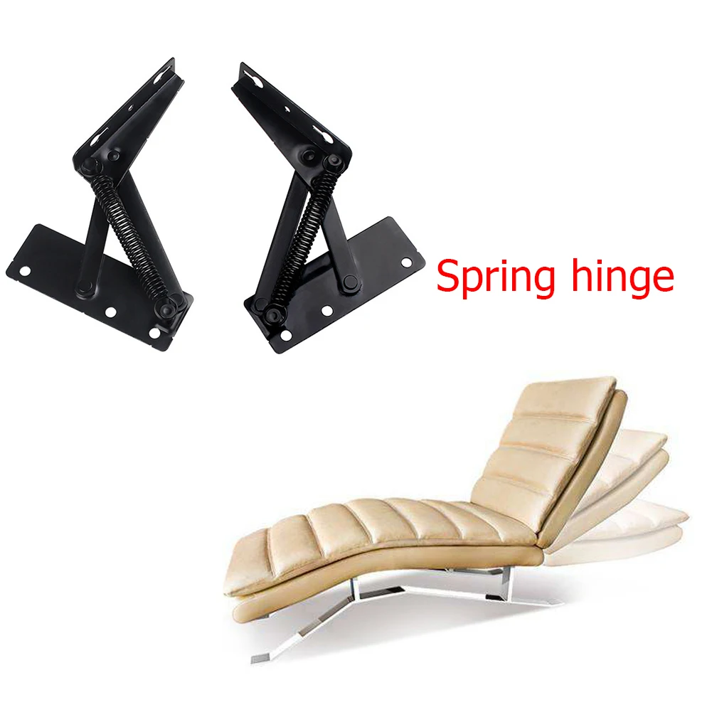 2pcs Professional Spring Hinge 80 Degree Cabinet Door Lift Up Top Support Hinges Damper Buffer Home Improvement