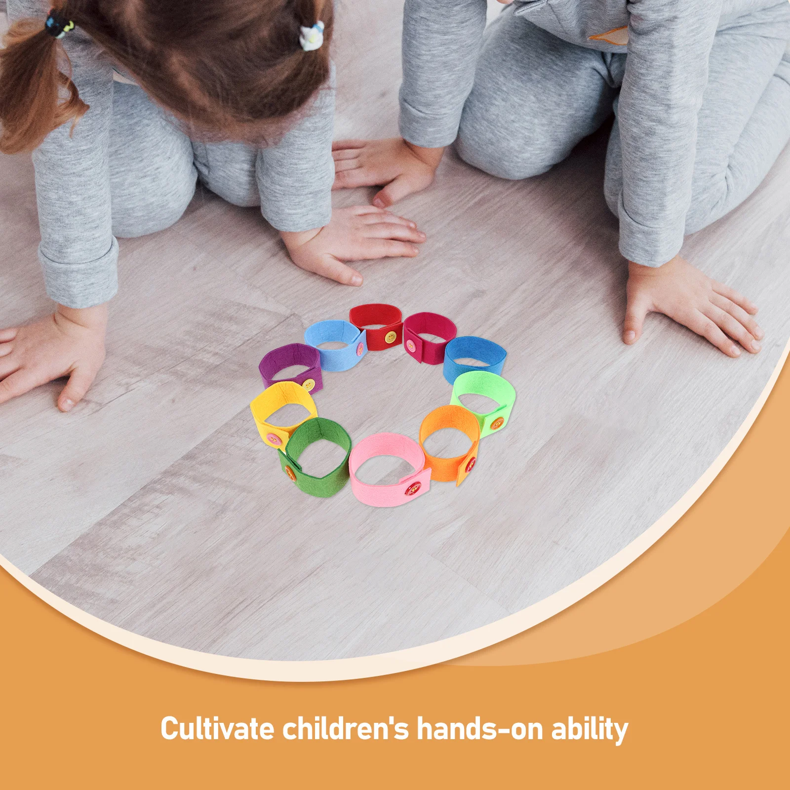 40 pçs pulseiras de botão de feltro pulseiras em branco ajustáveis para crianças montessori sensorial jogar festa favores eventos escolares artesanato