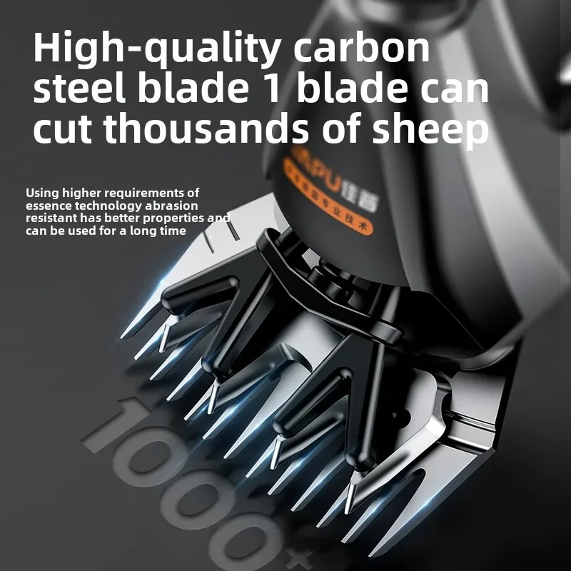 220V Electric Scissors Sheep Shearing Kit, Electric Wool Shearing Clipper with Pusher, Powerful Sheep Grooming Machine