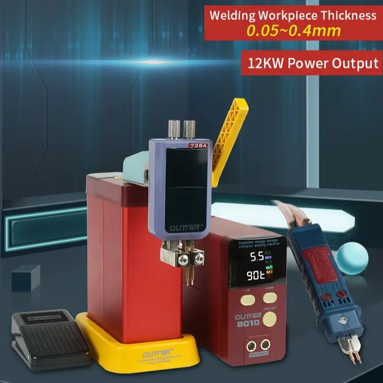 801D Storage Capacity Spot Welding machine 12KW Battery welder Spot Welder 0.2mm Pure Nickel welding 0.1-0.3mm 1800A