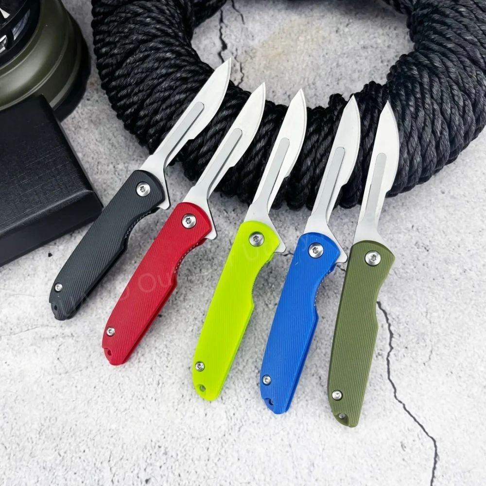 mini-faca-dobravel-portatil-de-autodefesa-faca-de-acampamento-faca-de-bolso-afiada-lamina-de-aco-de-alto-carbono-com-2-laminas-removiveis