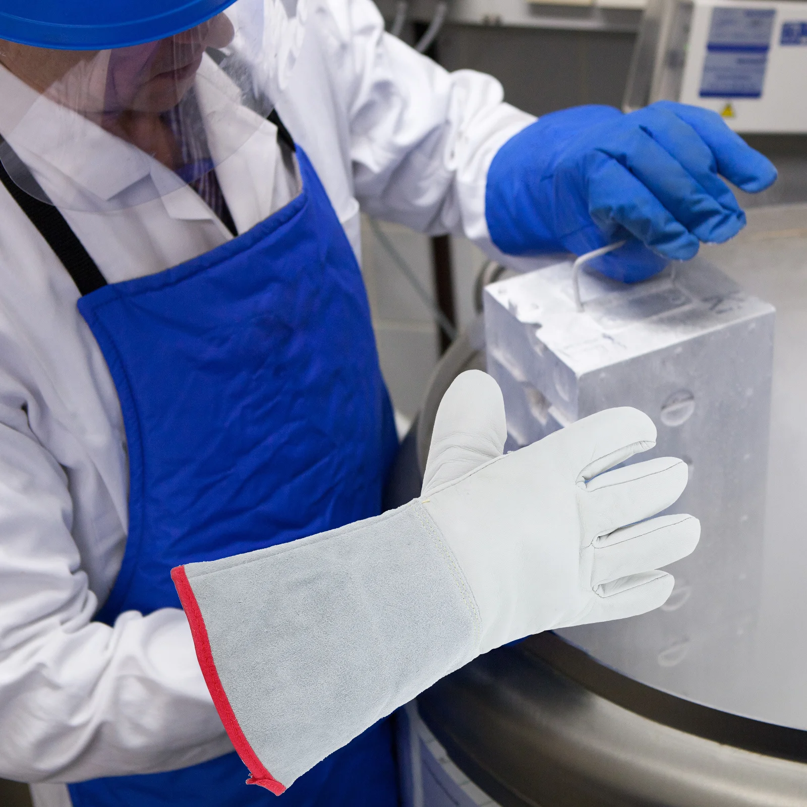 

1Pair Insulated Waterproof Cowhide Gloves Work Gloves for Men Cold Weather Freezer Construction Water Resistant Driver