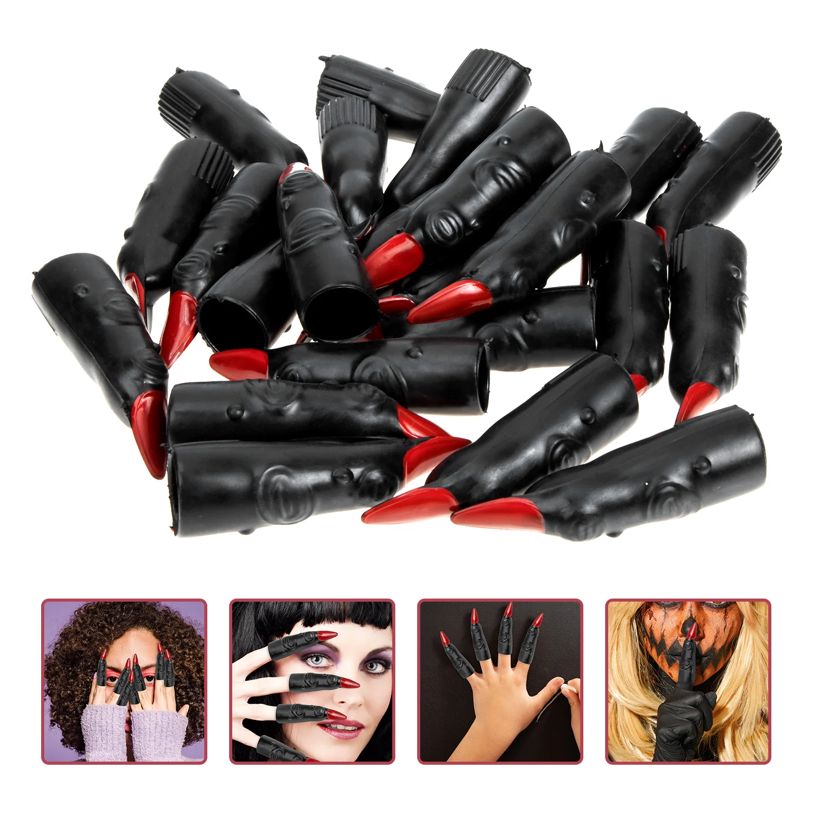 Fake Finger Cot Halloween Cosplay Props Nails Witch Fingers Plastic Party Supplies Trick