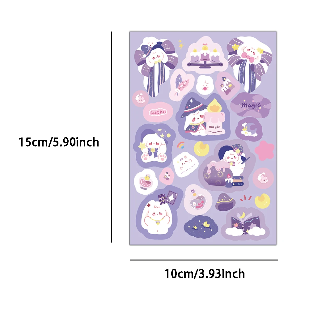 8/PCS Creative Colorful Dream Factory Little Bear Cute Stickers Cartoon Hand Account Gooka Material Skateboard Computer Stickers
