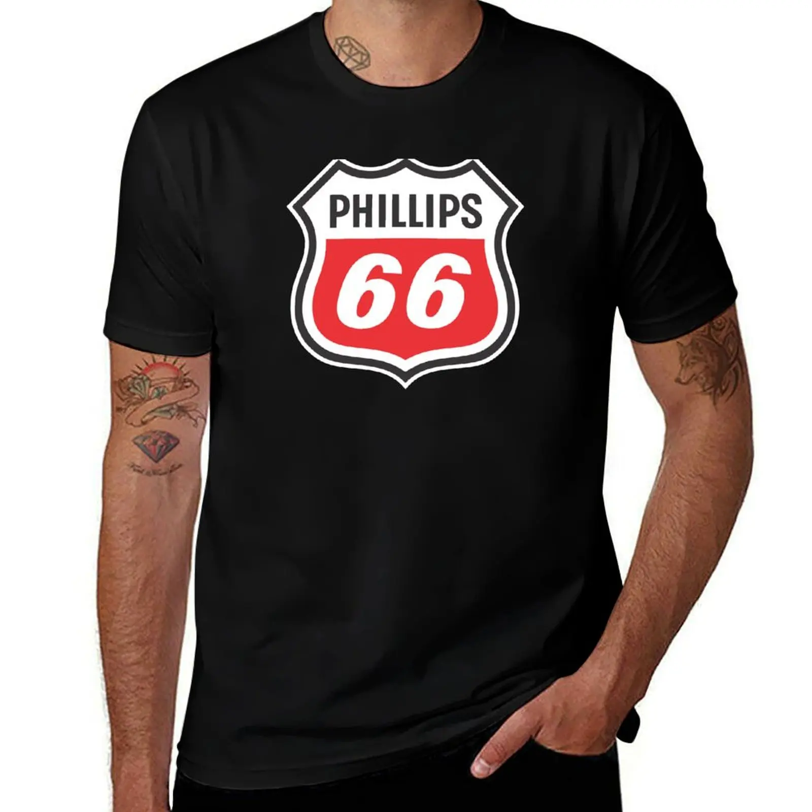 

Phillips 66 T-Shirt sports fans boys whites Luxury man designer shirts Men's cotton t-shirt