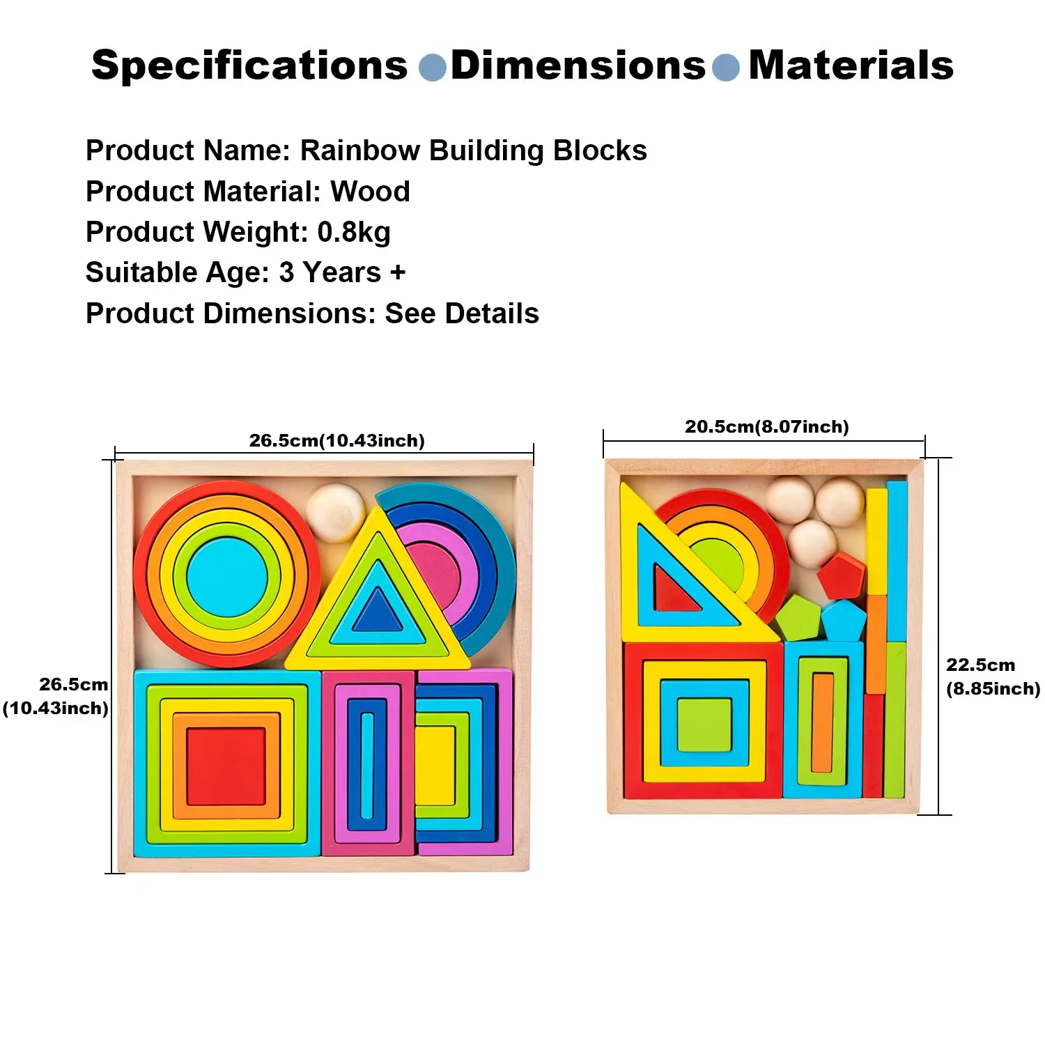 ปริศนาไม้รุ้ง |   การรับรู้ทางประสาทสัมผัสของรูปร่างและสี | ของเล่นเด็ก | การพัฒนาทางปัญญา | ของเล่น STEM สำหรับการพัฒนาเด็กออทิสติก