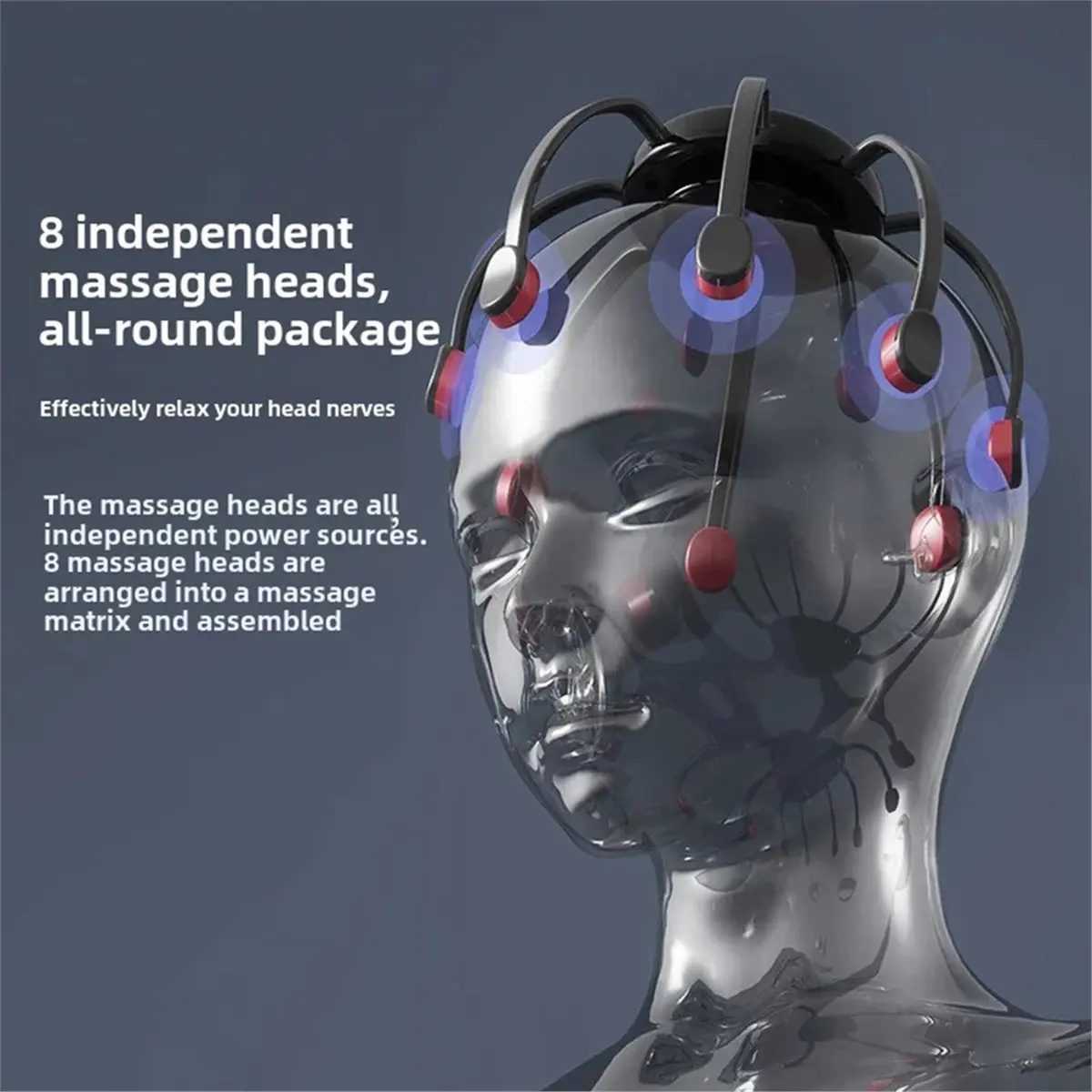 [NEW] Smart Head Massager Automatic Therapy Device Wholesale Head Massage Machine Health Beauty Tool