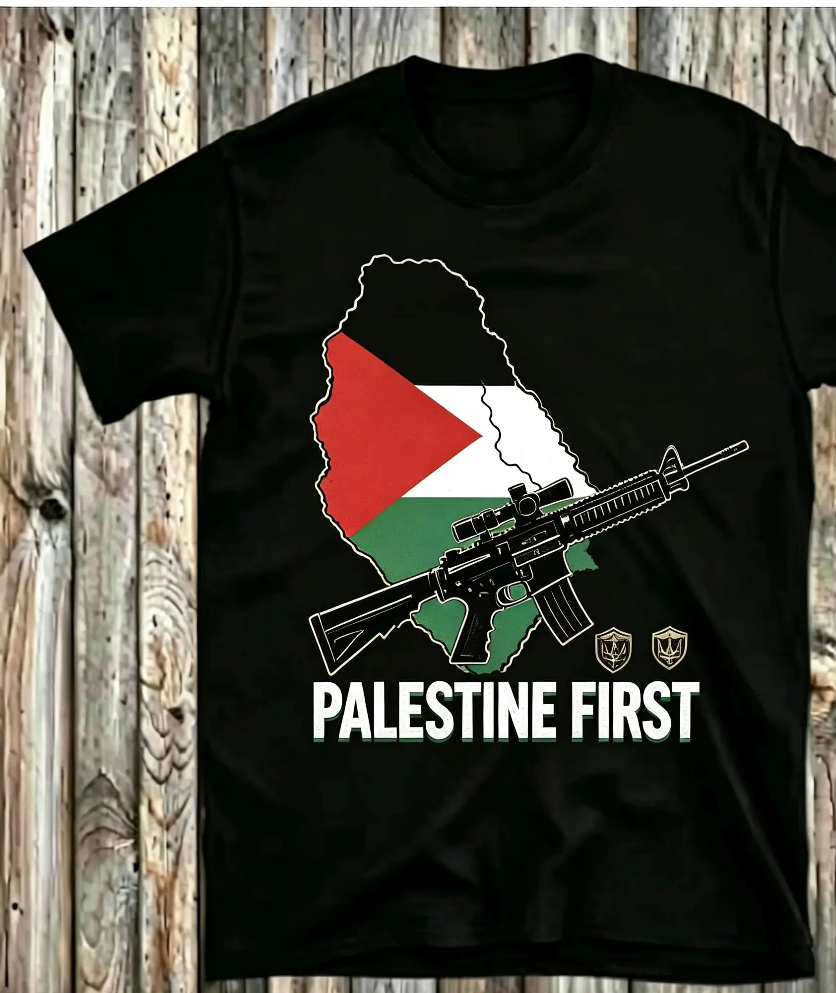 Vintage Palestine Map Flag Graphic T Shirt Men Women Tactical Rifle Print Tee Summer 2026 Cotton Crew Neck Short Sleeve Casual T