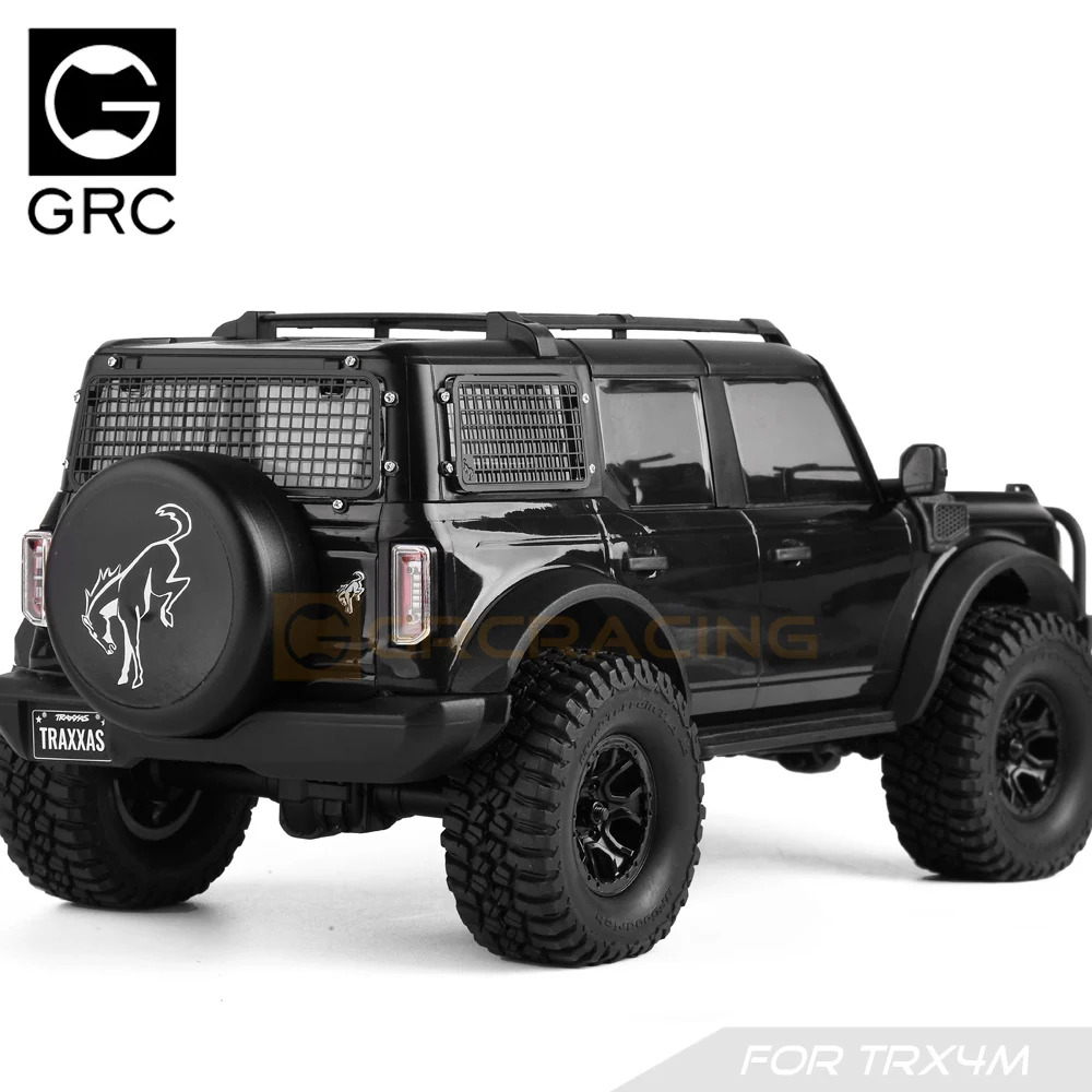 Metalowa trójwymiarowa siatka boczna/siatka tylnego okna GRC odpowiednia do zdalnie sterowanego pojazdu RC 1:18 TRX4M Defender/BRONCO