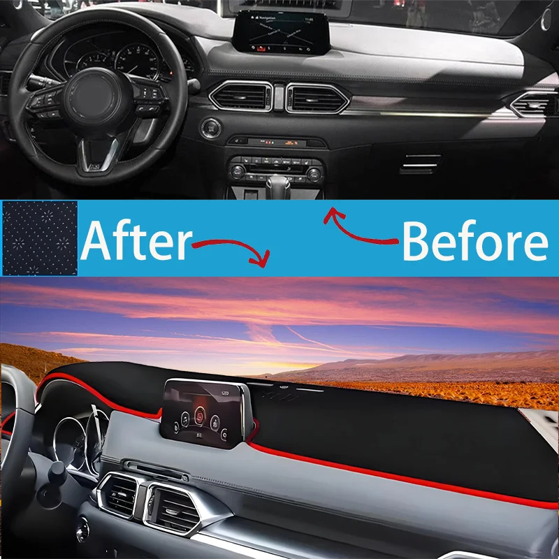 Car Dashboard Cover Mat For Mazda CX-5  KF 2017~2025 Instrument Panel Carpets Non-Slip Sun protection Pad Interior Accessories - Image 2