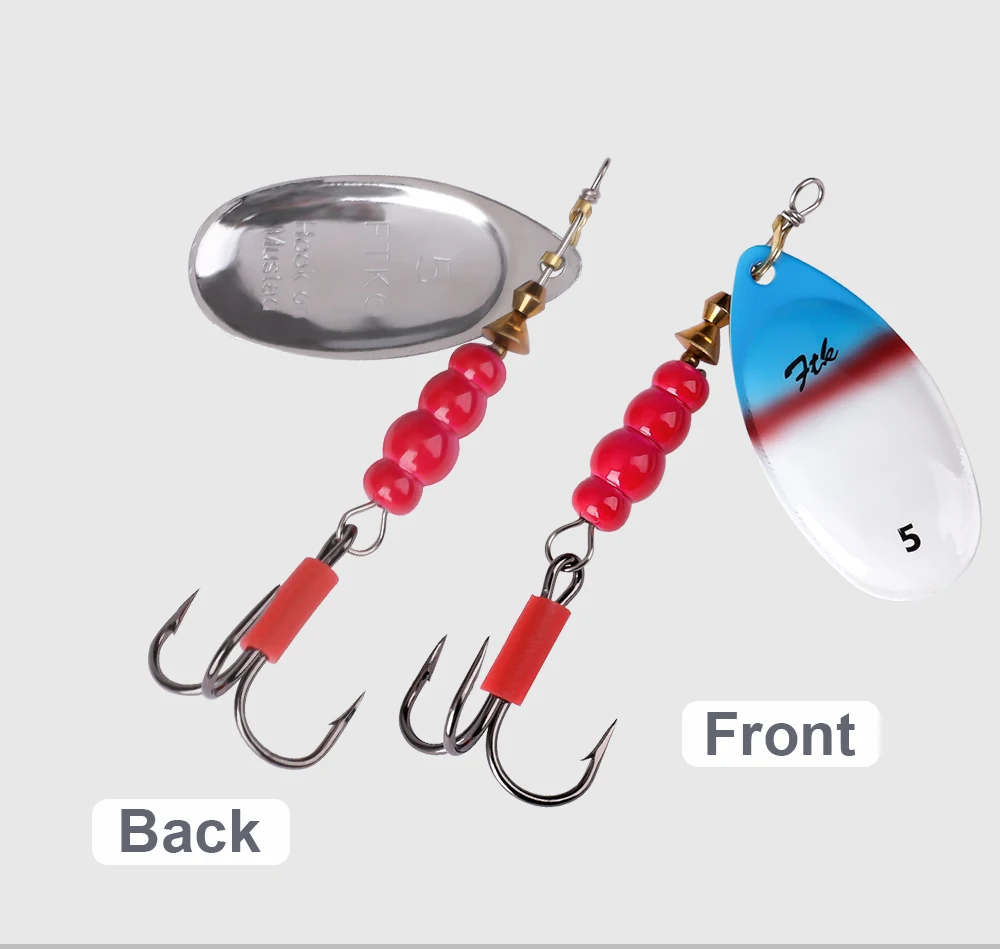 FTK Metall-Angelköder Spinner-Bait 5g 8g 11g 15g Löffelköder für Hecht mit Dreifachhaken Künstlicher Bass-Köder Angelköder – Detail 3