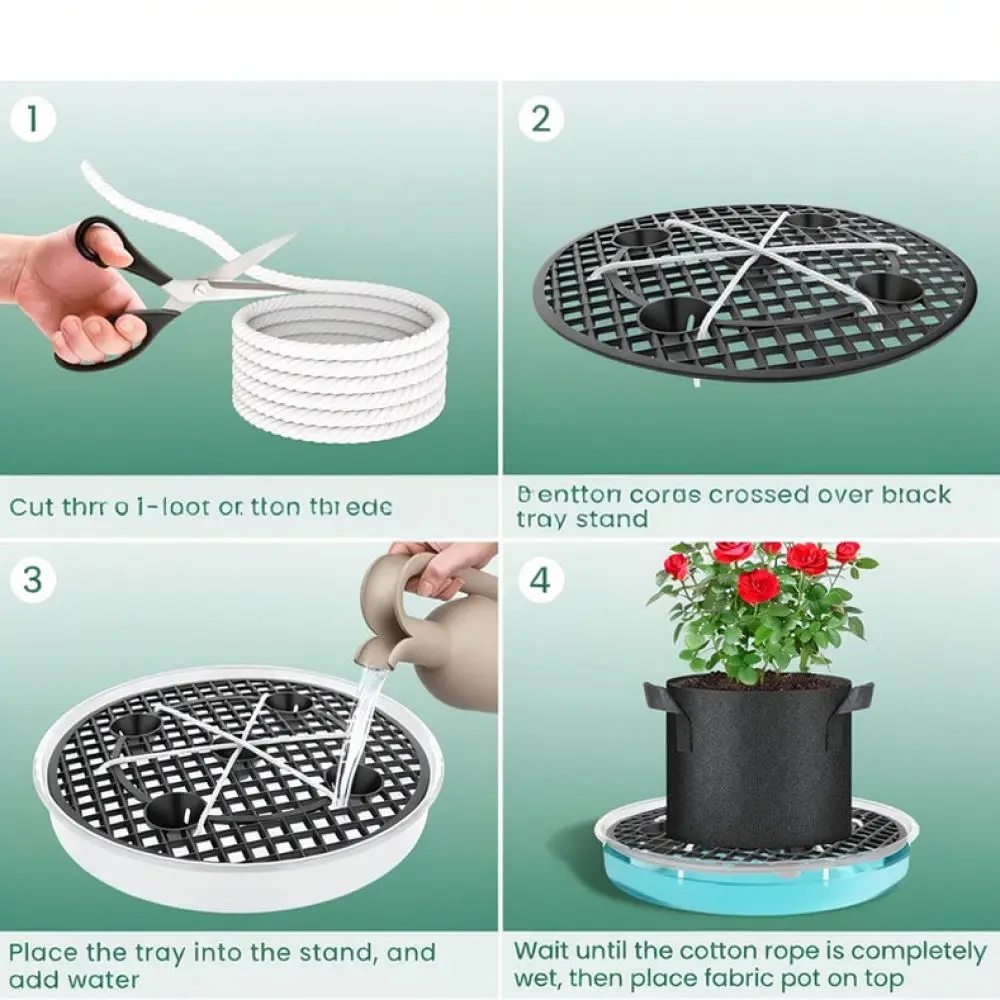 Clear Root Control Planter Drip Tray Breathable Plastic Pot Base Garden Nursery Container Water Management Mat