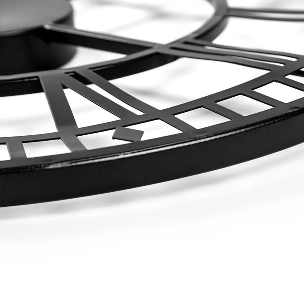 

1pc Iron Hanging For Home Silent Wall For Living Room Bedroom Workplace Decor Wall Hanging Clock Iron Art Clock Home