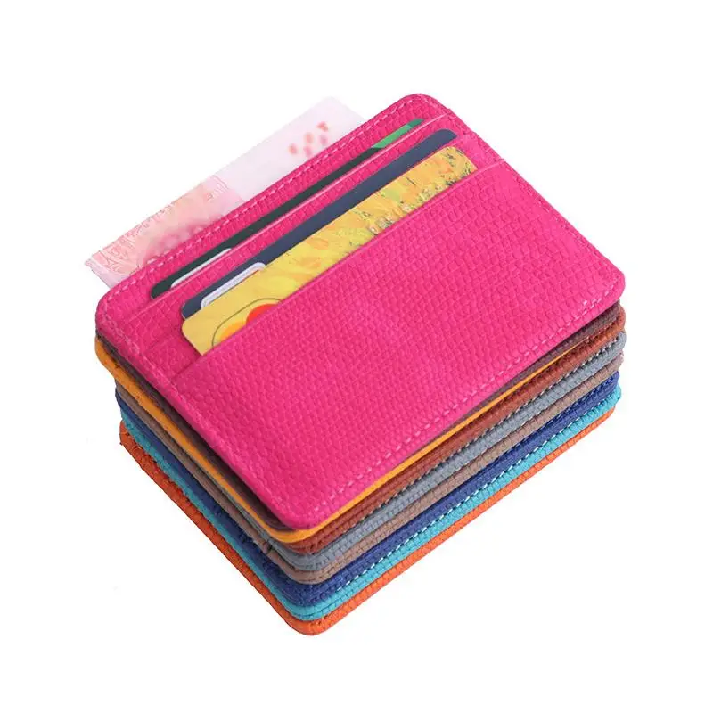 Portable Double Sided Lizard Pattern Card Wallet Id Holders Porte Carte Women Men Slim Wallet Change Purse Travel Wallet Holder