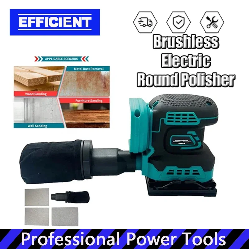 

For Makita 18V Battery 3-Speed Sanding Machine Electric Cordless Disc Random Orbital Brushless Sander Grinding Polisher
