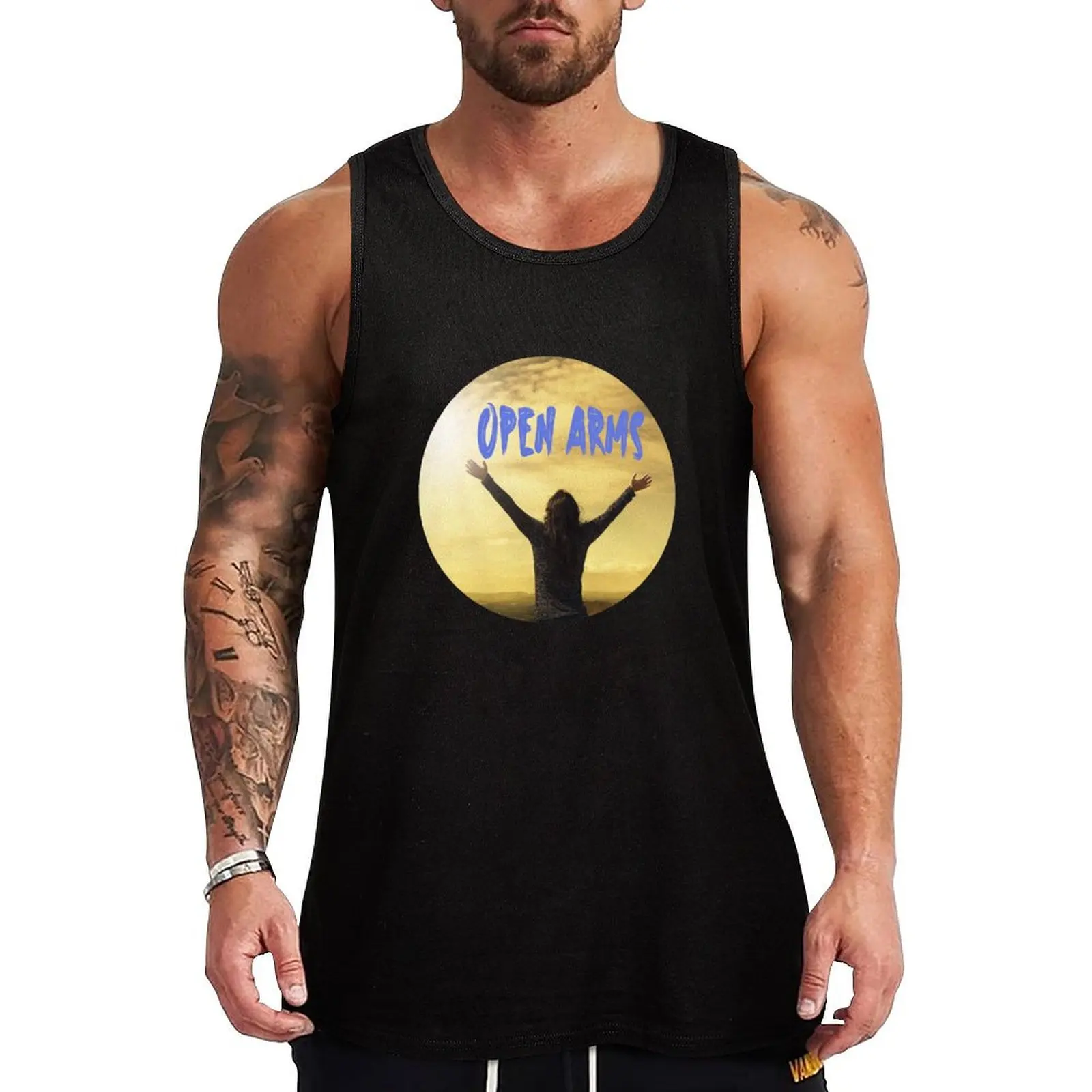 Open Arms - Open Arms Journey Tank Top Men's summer clothes men gym clothing cotton t-shirts man