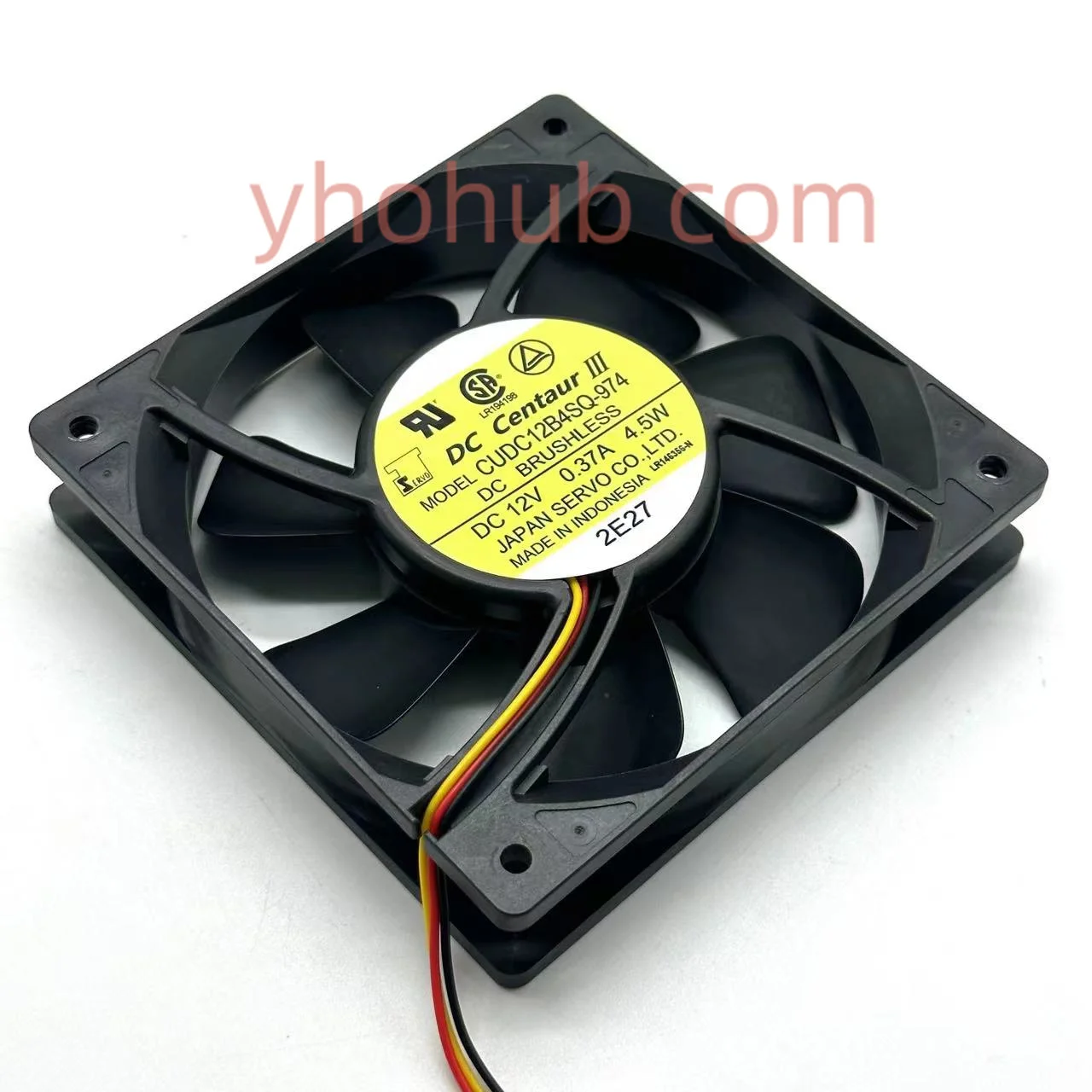 

SERVO CUDC12B4SQ-974 DC 12V 0.37A 120x120x25mm 3-Wire Server Cooling Fan