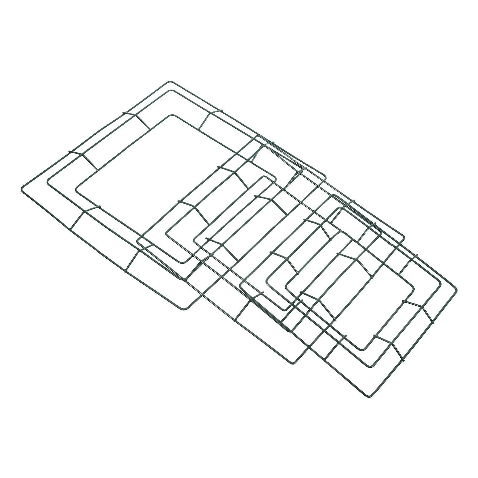 

3Pcs Metal Floral Frame Iron Wreath Frame Square Shaped Wreath Rack for Holiday Party Garden Decorations Festive Atmosphere