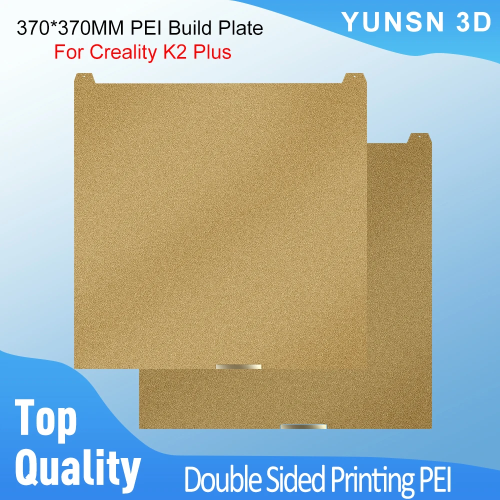 

For Creality K2 Plus Heat Bed 370*370MM PEI Build Plate Double Sided Printing PEI Textured Sping Steel Sheet 3D Printer Part