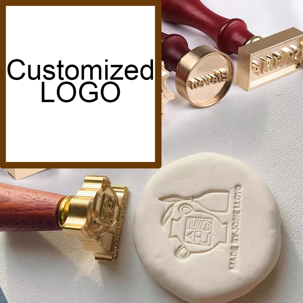 

Custom Brass Clay Stamp - Pottery Soap Stamp, Personalized Logo Maker Mark for Ceramic Art Wax Seal Stamp with Your Own Design