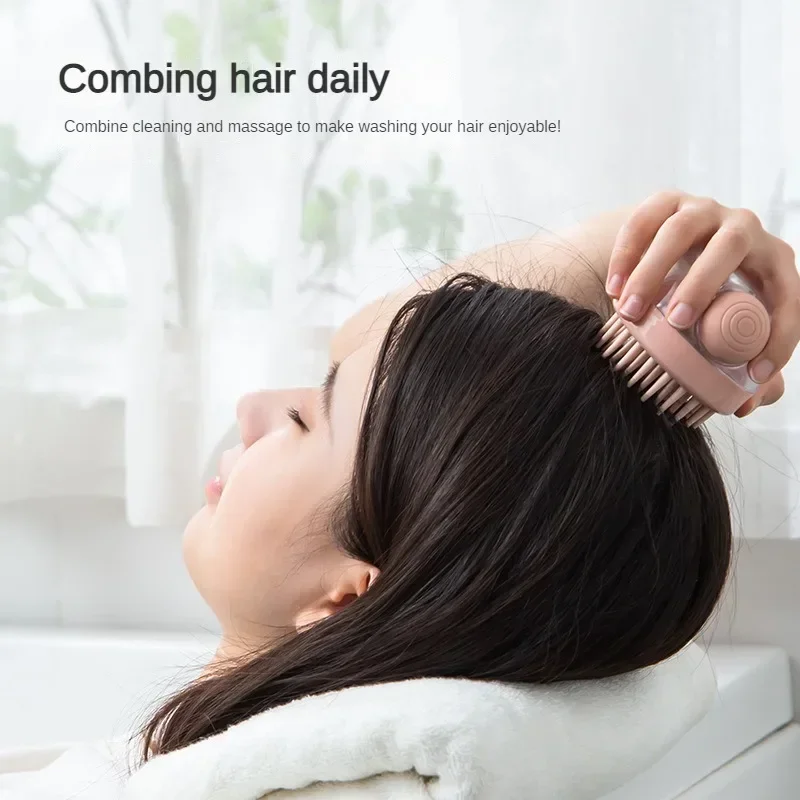 Soft Manual Scalp Care Massage Slimming Comb - Exfoliate, Remove Dandruff, Promote Hair