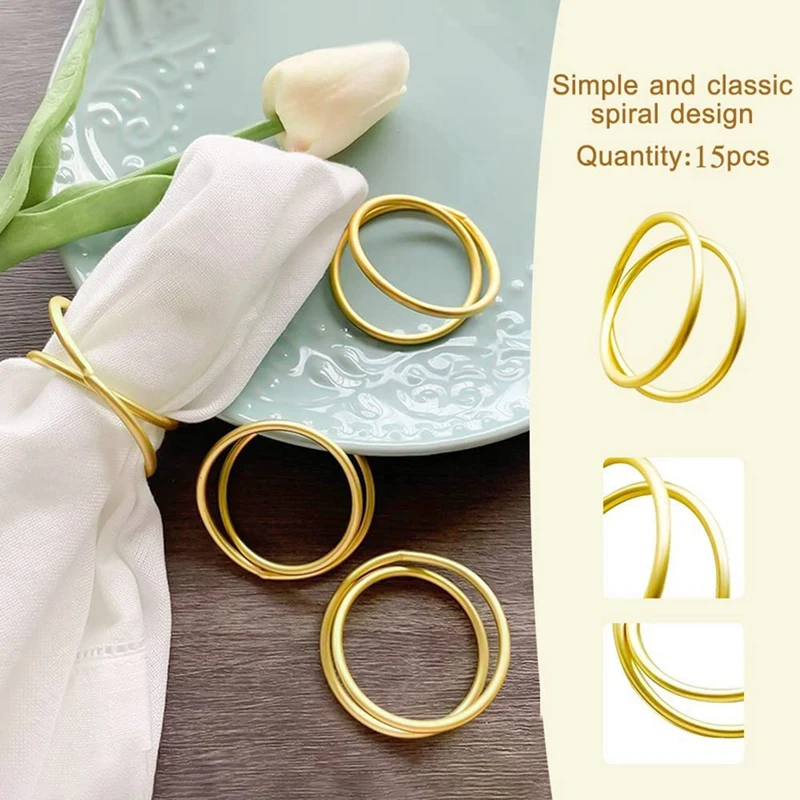 Napkin Rings Spiral Napkin Rings Holders Home Dining Table Setting,Napkin Rings Serviette Napkin Holder Ring For Decor
