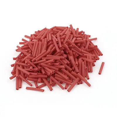 Red 3mm Dia 2:1 Polyolefin Heat Shrink Tubing Shrinkable Tube 30mm 500pcs