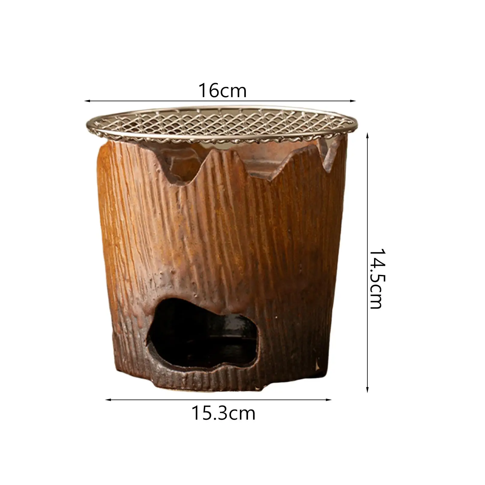 Charcoal Grill Multipurpose with Stainless Steel Grill Grid Wood Burning Camp Stove Charcoal Burner for Backpacking