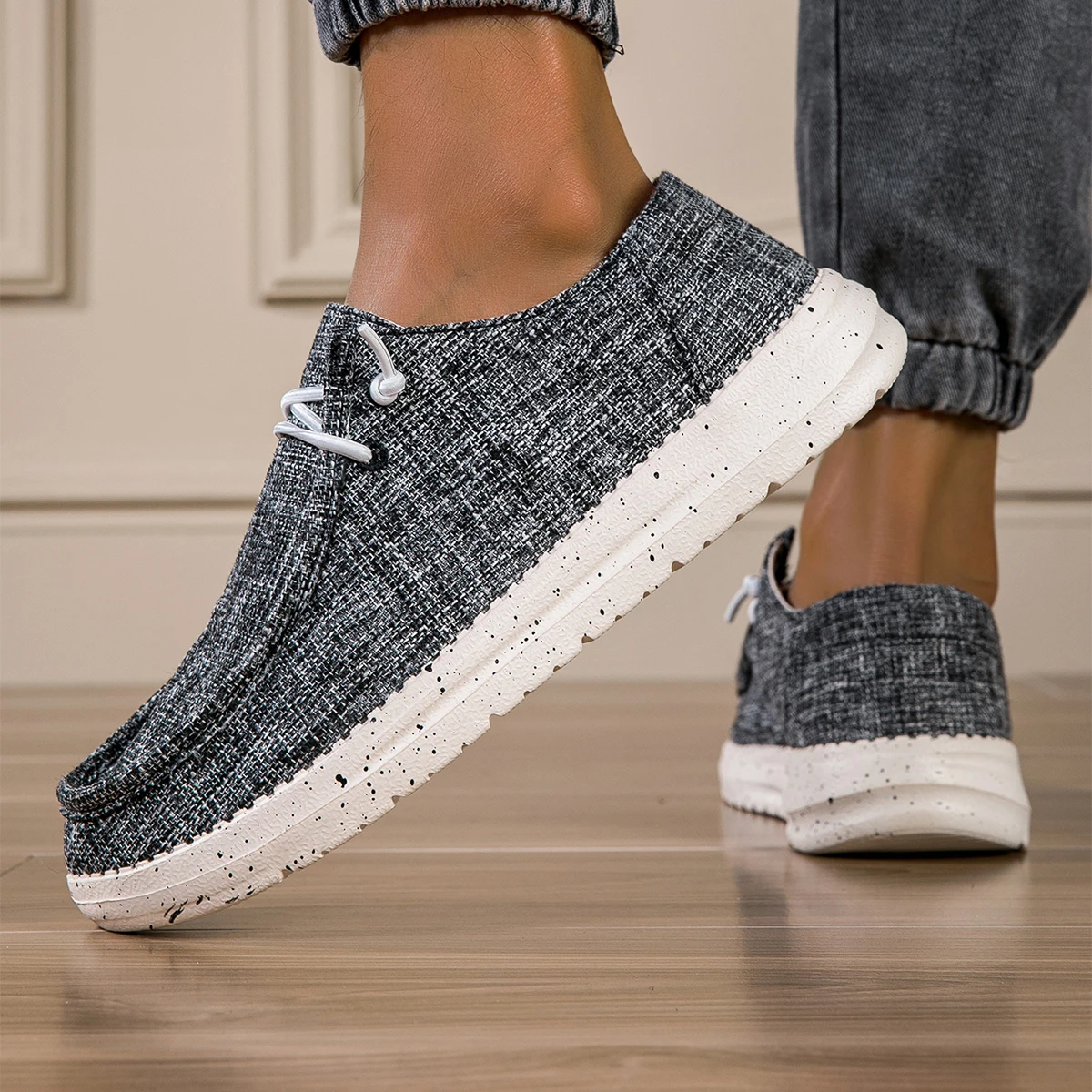 المتأنق أحذية الرجال حذاء قماش الصيف حذاء بدون كعب الرجال الأخفاف تنفس مريحة زائد حجم كبير 48 49 50