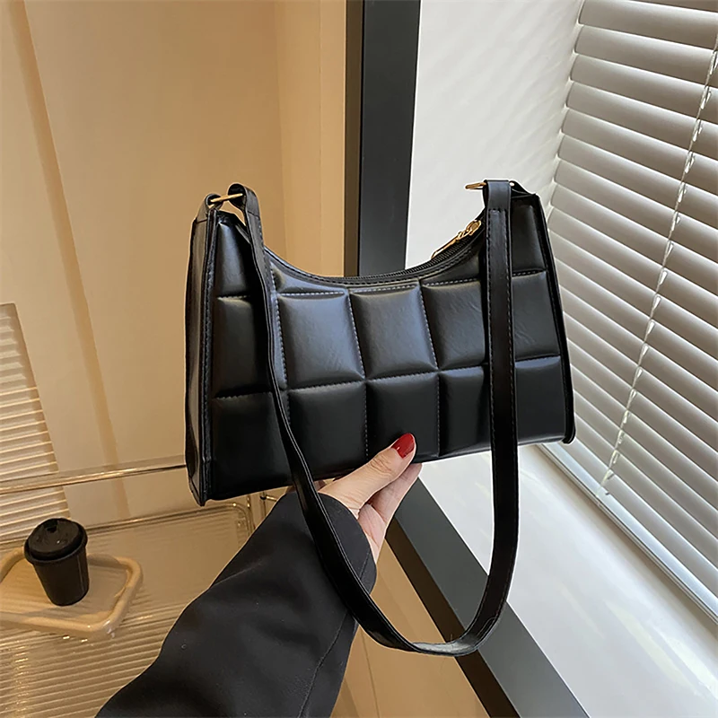 Solid Color Female Bags For Women Trend Pu Leather Underarm Handbags Travel Women's Bag Tote Shoulder Messenger