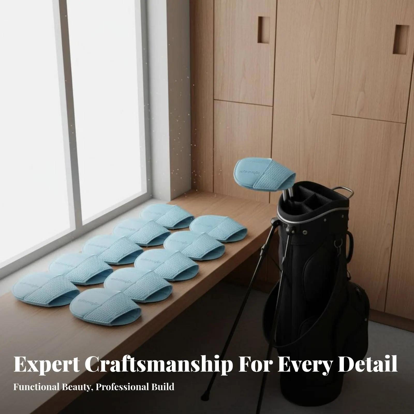 

Sport Iron Cover Thickened Sport Iron Headcover Set Embroidered Club Cover Long-Lasting Soft Lining for Storage
