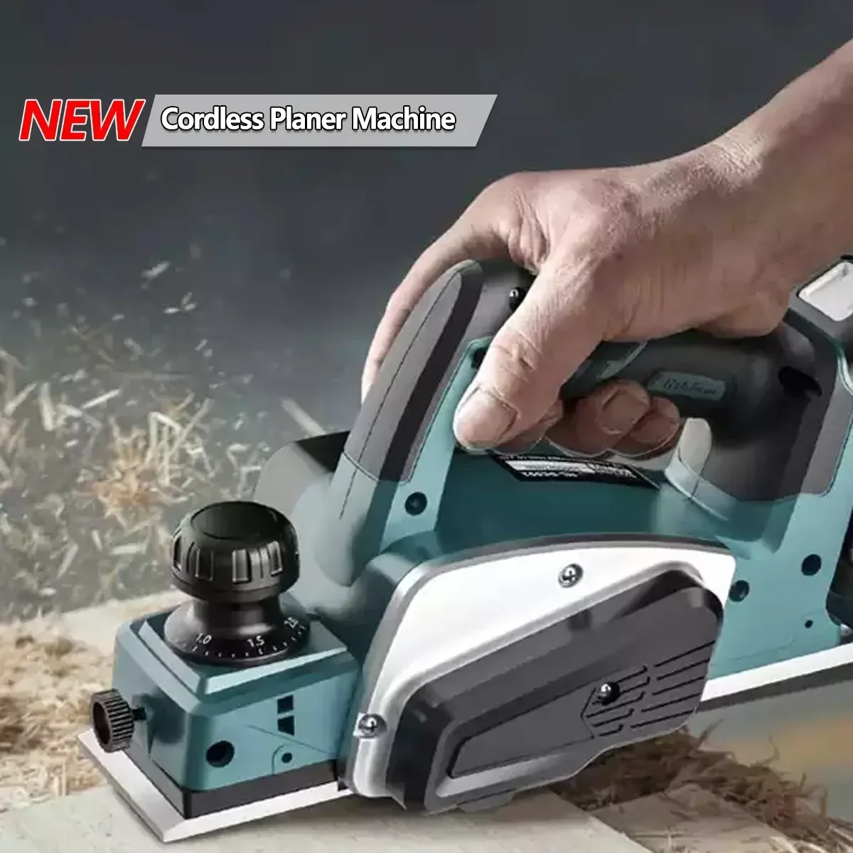 WOYOFADA 18V 15000RPM Rechargeable Electric Planer Cordless Handheld Wood Cutting Tool with Wrench for Makita 18V Battery