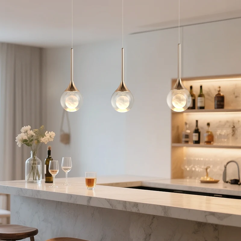 

Minimalist LED Pendant Lamp Creative Restaurant Chandelier Indoor Decoration Lighting Fixtures Living Bar Counter Pendant Light