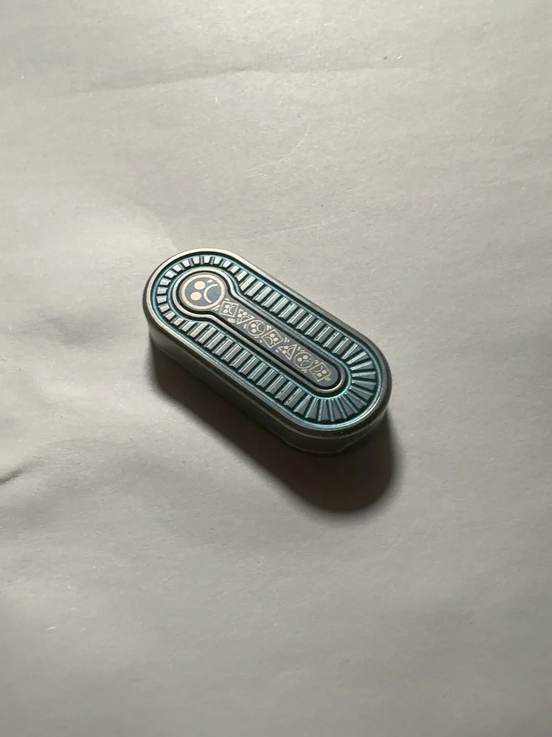 DZ Titanium Blue Topf Push Plate USED EDC, decompression toy